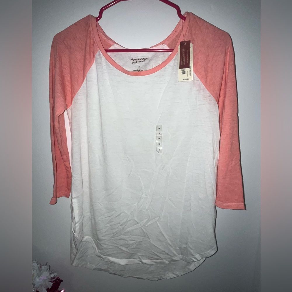 NWT Pink baseball tee - Size M